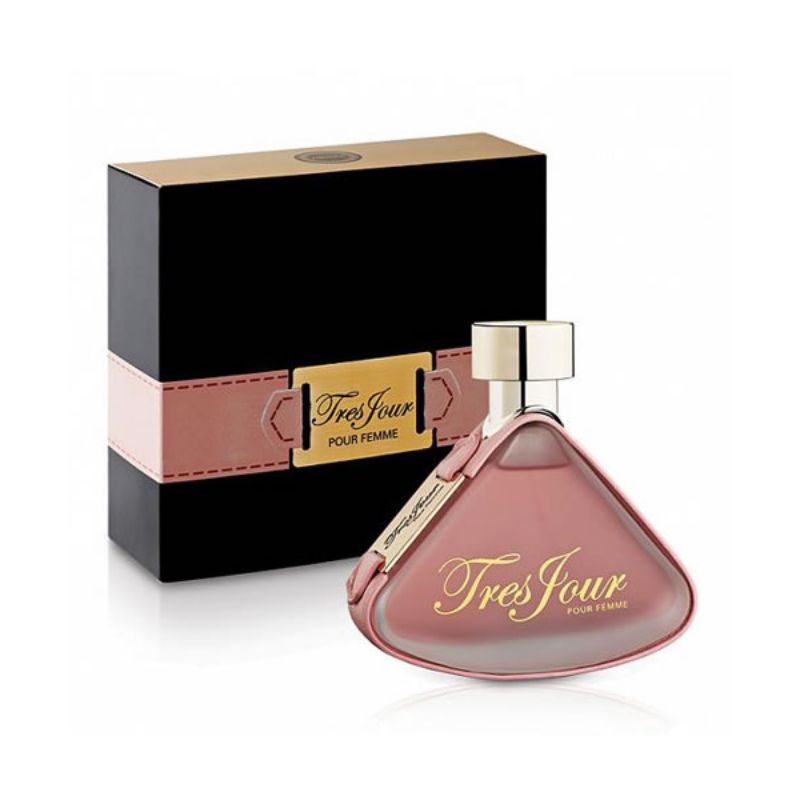 Load image into Gallery viewer, An Armaf Tres Jour 100ml Eau De Parfum bottle with an Armaf box in front of it.

