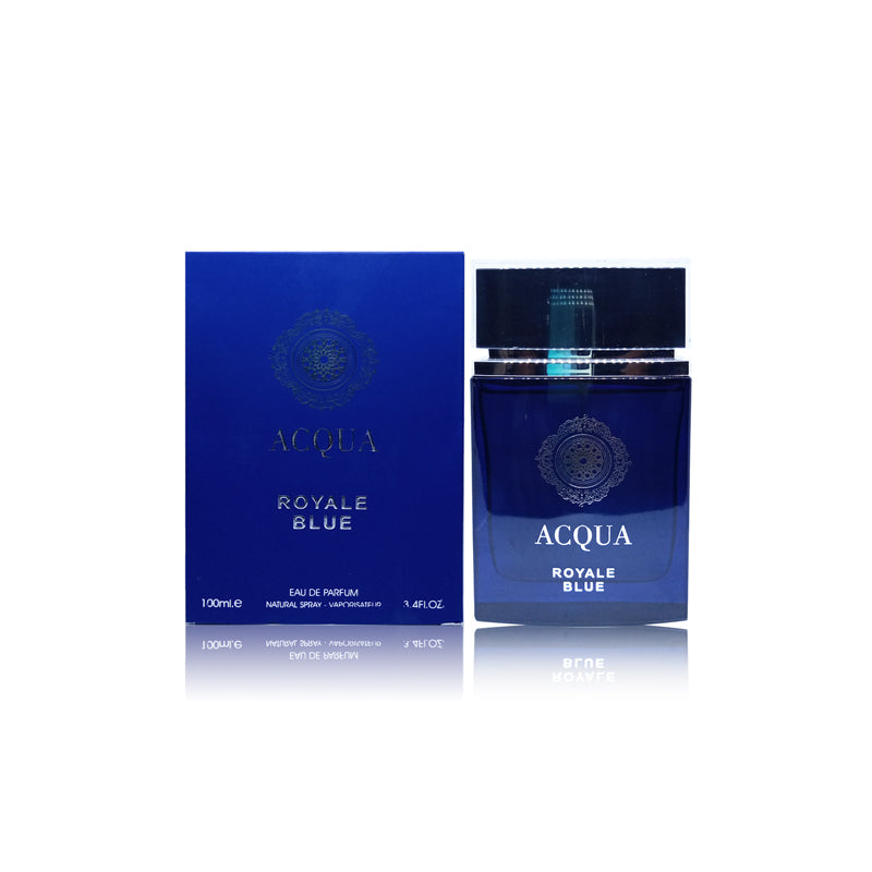 Load image into Gallery viewer, Fragrance World Aqua Royal Blue is a unisex fragrance, available in 100ml size, classified as an Eau De Parfum.
