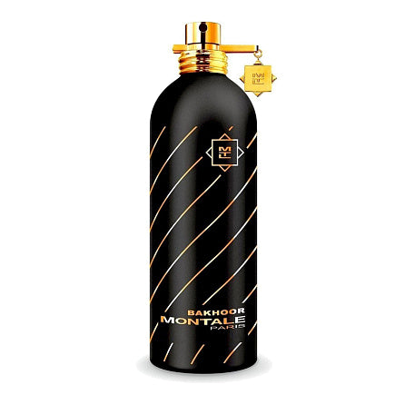 A bottle of Montale Paris Bakhoor 100ml fragrance on a white background.
