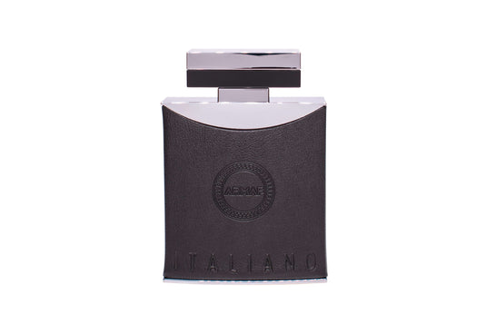 An elegant black bottle of Armaf Italiano Nero 100ml Eau De Toilette, presented against a clean white background