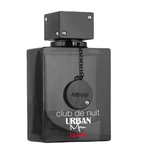 A bottle of Armaf Club Urban Man Elixir, a 105ml Eau De Parfum fragrance for men.