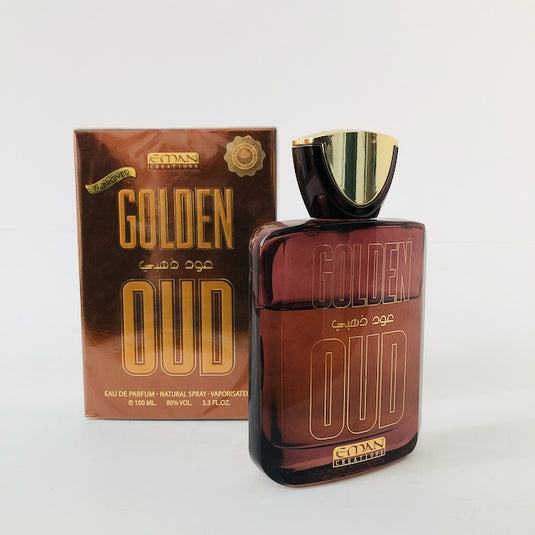 Dubai Perfumes' Golden Oud is a captivating fragrance that comes in a 100ml Eau De Parfum bottle.