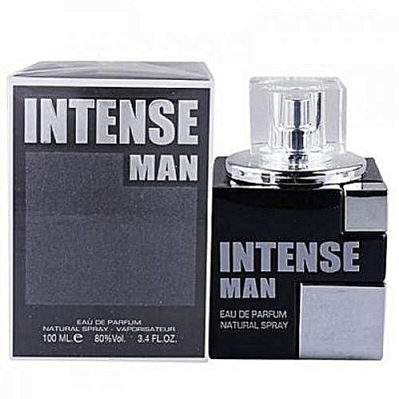 Load image into Gallery viewer, Introducing Dubai Perfumes Fragrance World Intense Man, a captivating 100ml Eau De Parfum spray designed exclusively for men. Experience the invigorating scent of this fragrance created to leave a lasting impression.
