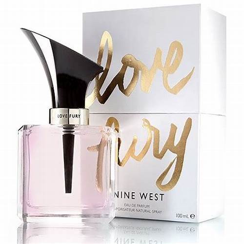 A fragrance bottle of Nine West Love Fury 100ml Eau De Parfum.