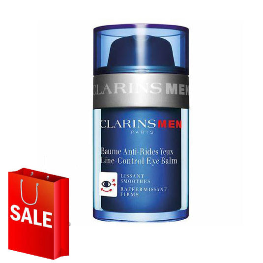 Rio Perfumes CLARINS MEN LINE CONTROL EYE BALM, formulated to target crow's feet and reduce wrinkles.