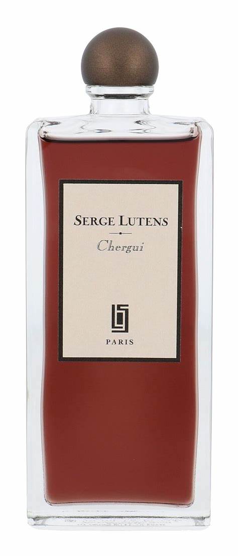 Serge Lutens Chergui 50ml Eau De Parfum with a red label, available at Rio Perfumes.