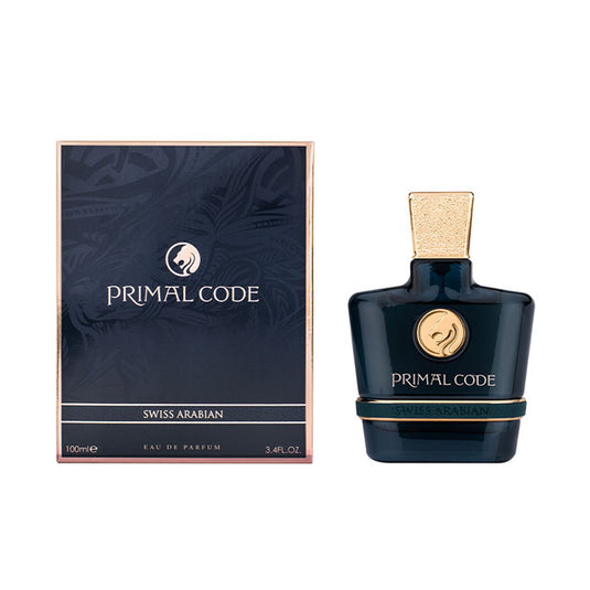 A bottle of Swiss Arabian Primal code 100ml Eau De Parfum for men by Guess.