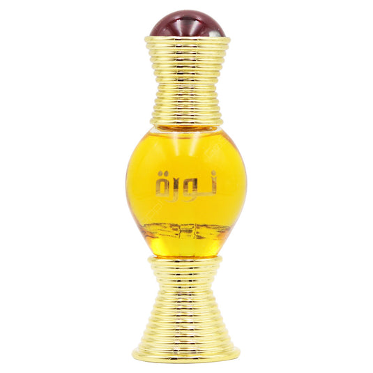 A bottle of Swiss Arabian Noora 20ml Concentrated Oil with a gold lid, suitable for men & women.