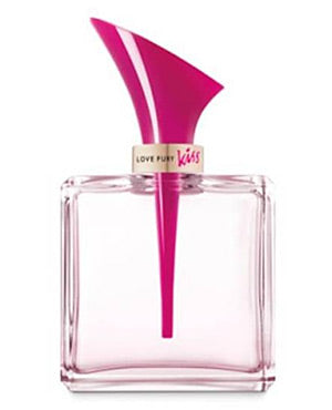 A bottle of Nine West Love Fury Kiss perfume on a white background.