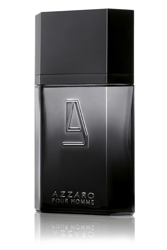 A black bottle of Azzaro Pour Homme Night Time 100ml Eau De Toilette from Rio Perfumes.
