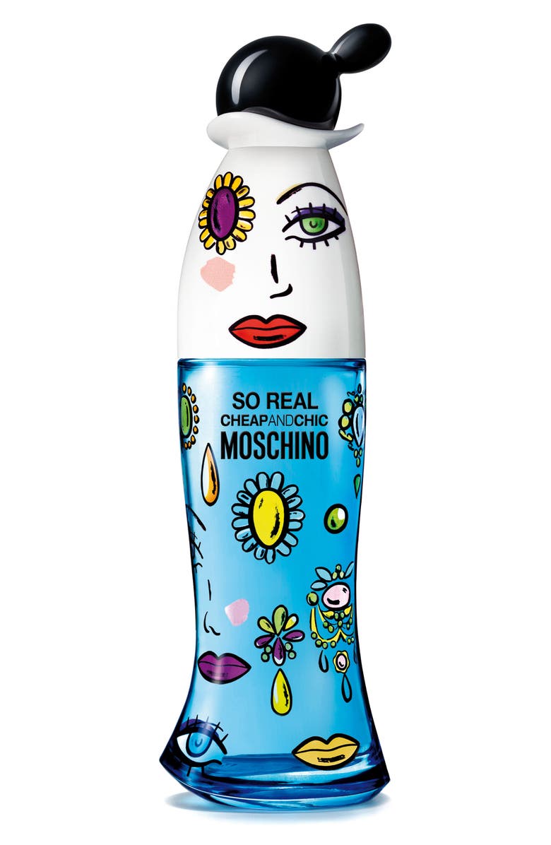 Load image into Gallery viewer, Experience the delightful floral fruity fragrance of real So Real Cheap &amp; Chic eau de toilette 100ml, designed for women by Moschino.
