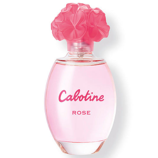 A bottle of Parfums Gres Cabotine Rose 100ml fragrance on a white background.