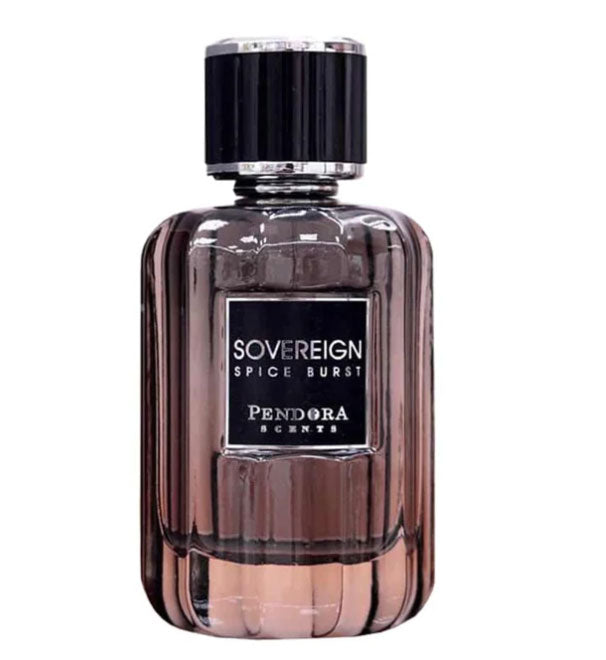 Load image into Gallery viewer, A bottle of Pendora Sovereign Spice Burst 100ml Eau De Parfum by Pendora on a white background.
