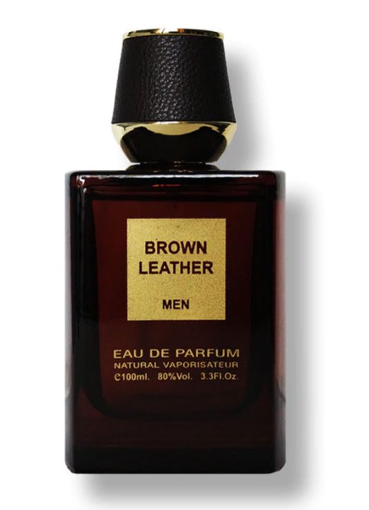Fragrance World Brown Leather 100ml Eau De Parfum for men.