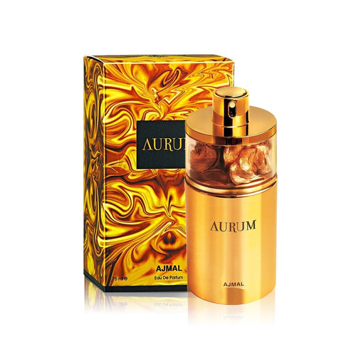 Ajmal Aurum 75ml eau de parfum, available at Rio Perfumes.