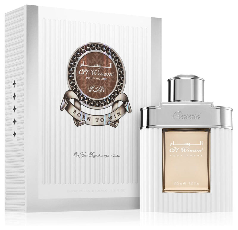 Load image into Gallery viewer, A bottle of Rasasi Al Wisam Day perfume from Rio Perfumes.
