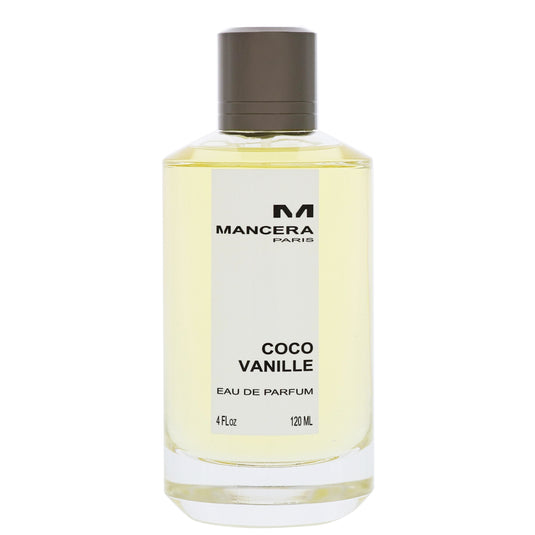 A bottle of Mancera Coco Vanille 120ml Eau De Parfum on a white background.