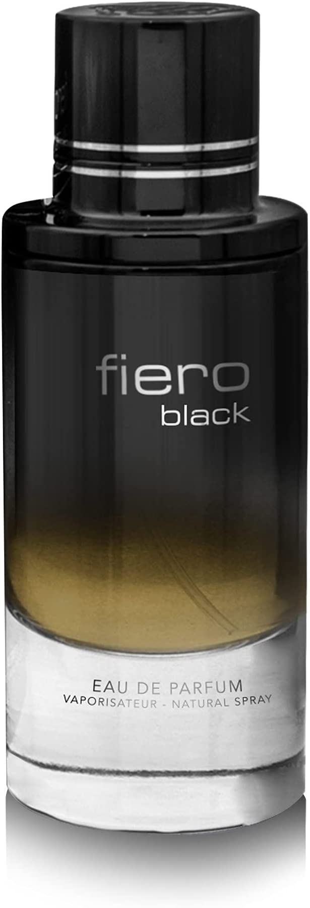 Load image into Gallery viewer, A Fragrance World Fiero Black 100ml Eau de Parfum bottle for men on a white background.
