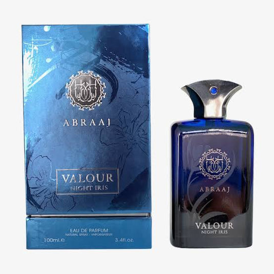 Dubai Perfumes' Paris Corner Abraaj Valour Night Iris 100ml Eau de Parfum for women.