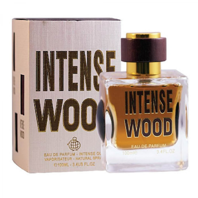 Load image into Gallery viewer, Dubai Perfumes&#39; Fragrance World Intense Wood 100ml Eau de Parfum.
