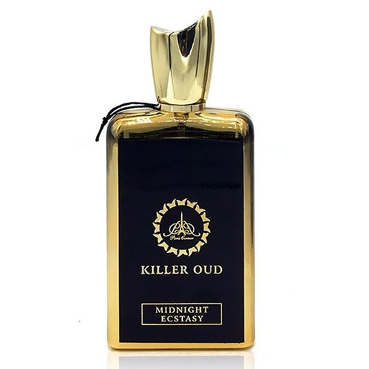 Dubai Perfumes' Killer Oud fragrance infused with Midnight Ecstasy in a 100ml Eau De Parfum.