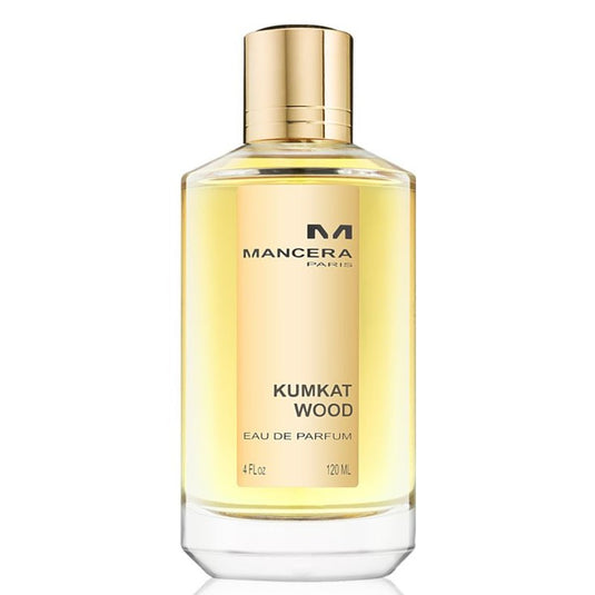 A fragrant bottle of Mancera Kumkat Wood 120ml Eau De Parfum.