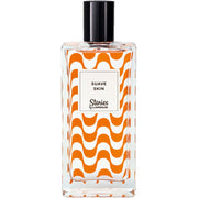Lapidus Stories Suave Skin 100ml EDT unboxed by Ted Lapidus features a clear glass bottle adorned with orange wavy lines, a black cap, and a white label reading “SUAVE SKIN Stories by LAPIDUS.” This Eau De Toilette is part of the Ted Lapidus Stories Suave Skin collection, ideal for those in search of distinctive and elegant women’s fragrances.