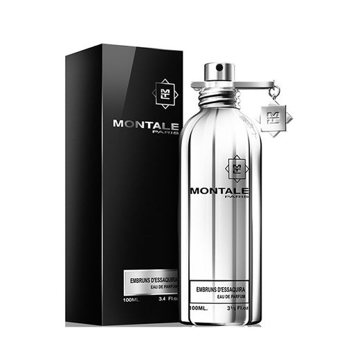 A bottle of Montale Paris Embruns d' Essaquira 100ml fragrance in front of a box.