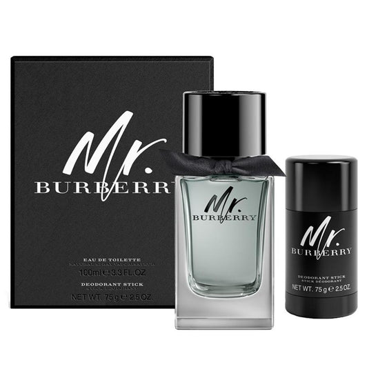Burberry Mr Burberry 100ml EDT Gift Set includes a perfume with the captivating scent of Burberry Mr. Burberry eau de toilette.