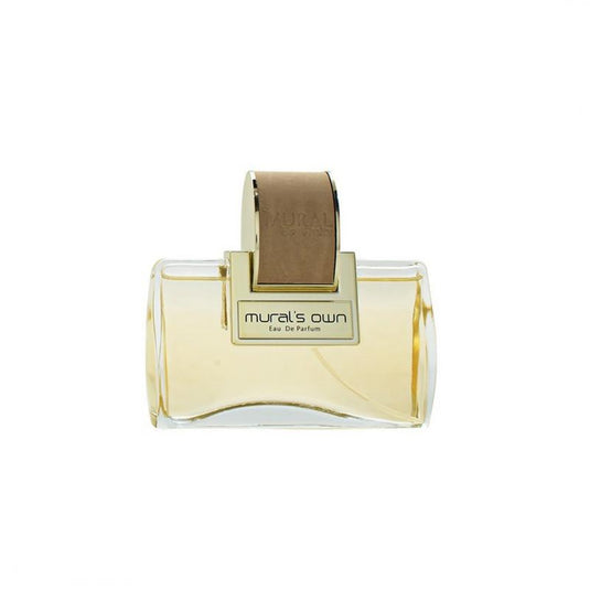 A Mural de Ruitz Mural's Own 90ml Eau De Toilette by Dubai Perfumes women's fragrance bottle with a woody aroma on a white background.