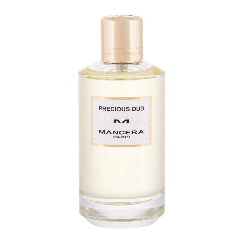 Load image into Gallery viewer, A bottle of Mancera Precious Oud 120ml Eau De Parfum with a white background, featuring Mancera Precious Oud fragrance.
