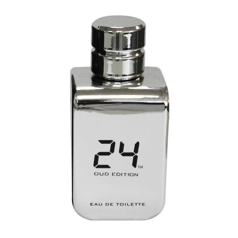 Load image into Gallery viewer, A bottle of ScentStory 24 Platinum Oud Edition 100ml Eau De Toilette, a fragrance for men and women, on a white background.
