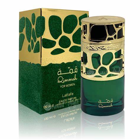 An elegant bottle of Lattafa Qimmah for Women 100ml Eau de Parfum by Lattafa.
