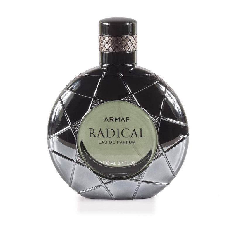 Load image into Gallery viewer, A bottle of Armaf Radical Pour Homme 100ml Eau De Parfum against a white background, radiating a fruity sweet fragrance.
