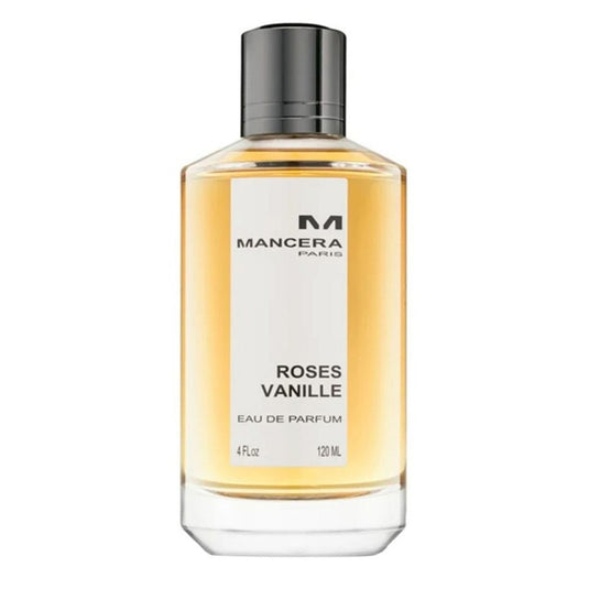 A 120ml Eau De Parfum from Mancera Roses Vanille available at Rio Perfumes.