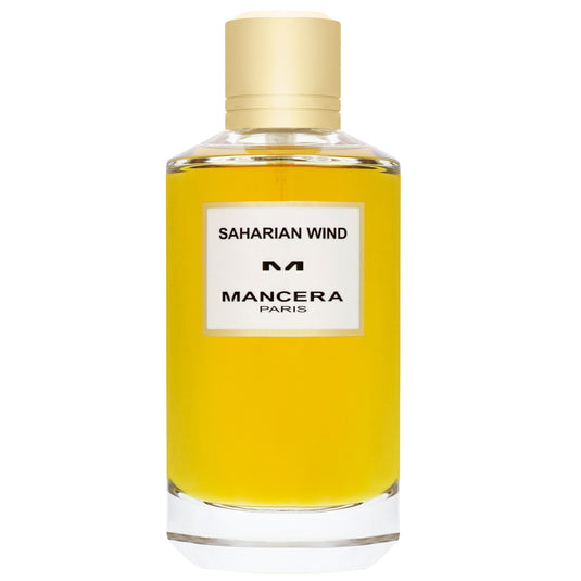 A bottle of Mancera Saharian Wind 120ml Eau De Parfum on a white background.