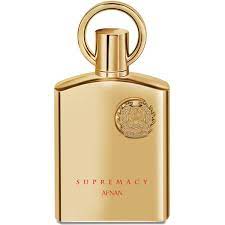 An Afnan Supremacy Gold 100ml Eau De Parfum bottle available at Rio Perfumes.
