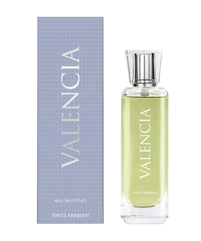 Load image into Gallery viewer, Swiss Arabian Valencia 100ml Eau De Parfum by Swiss Arabian is a captivating fragrance suitable for both men and women. This Valencia eau de toilette spray exudes an enchanting aroma that will surely entice the senses.
