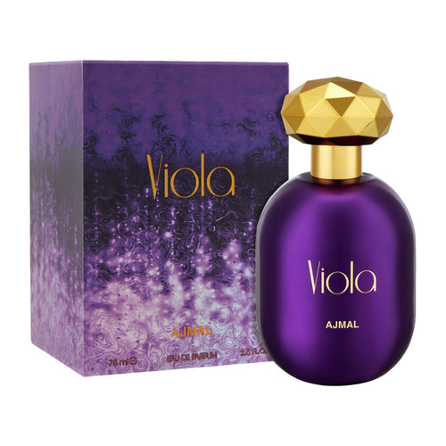 A bottle of Rio Perfumes Ajmal Viola 75ml Eau De Parfum.