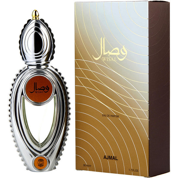 Load image into Gallery viewer, An Ajmal Wisal 50ml Eau De Parfum bottle displayed with an elegant Ajmal box.
