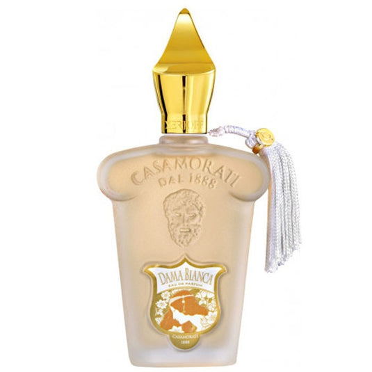 A Xerjoff fragrance bottle with a gold tassel on it, suitable for men & women.